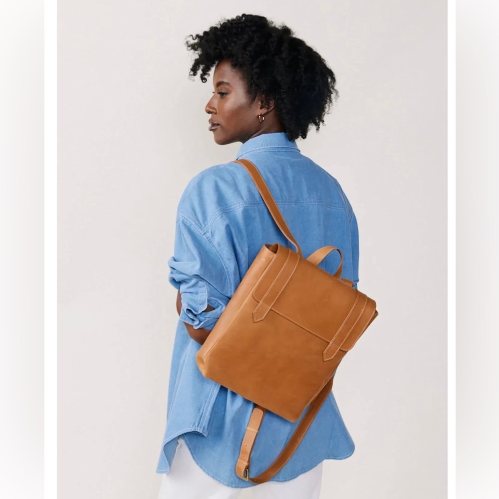 Able Tan Leather Backpack